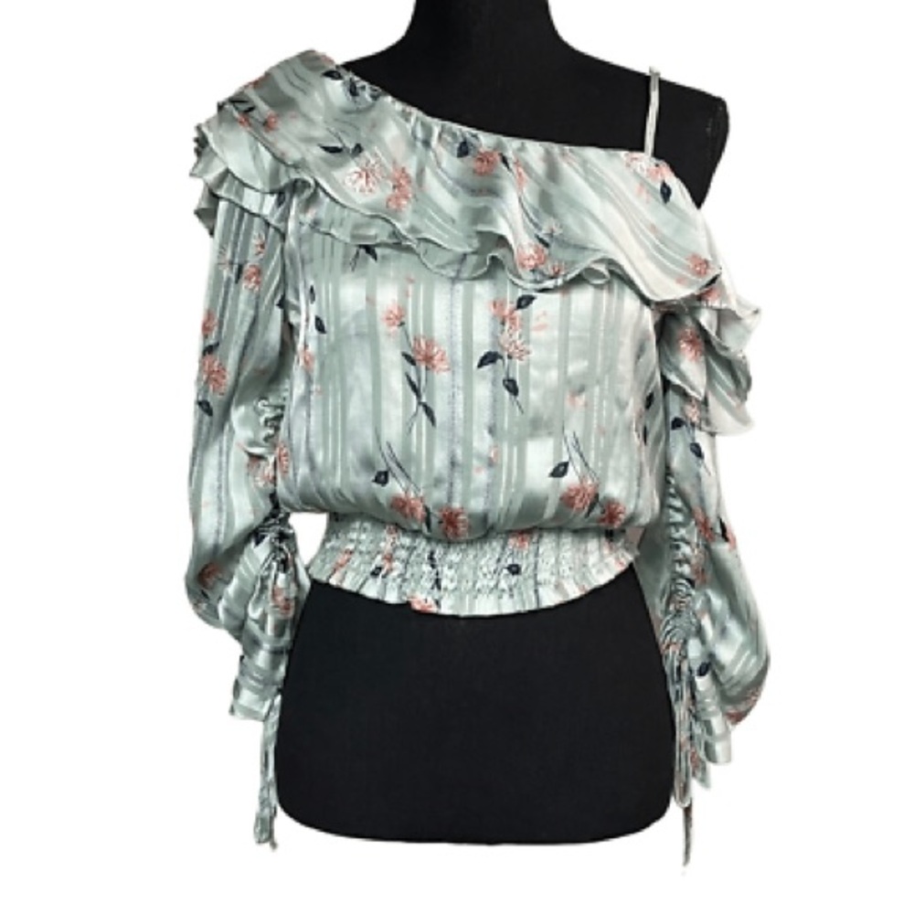 ASTR Sage Floral Off-Shoulder Women's Top